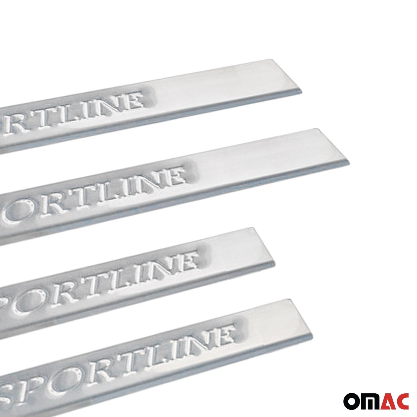 Ornamente prag uși pentru VW Touareg 2002-2010, oțel inoxidabil, argintiu, set 4 piese