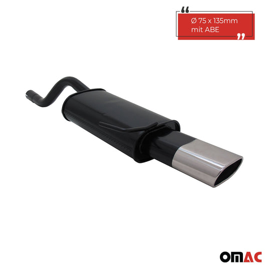 Novus Sportauspuff für Renault Clio 2 135x75mm Endschalldämpfer mit ABE