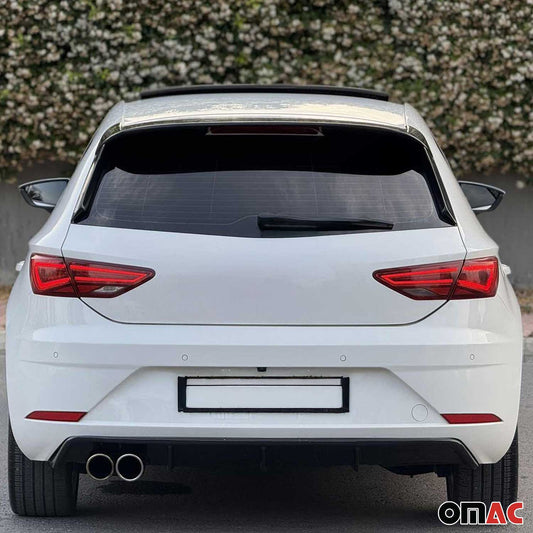 Benzi decorative pentru geamuri Seat Leon 3 2012-2020 ABS Negru Lucios Set 2 bucăți