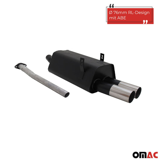 Novus Sportauspuff für BMW 3er E36 320 / 323 2x76mm RL-Design mit ABE