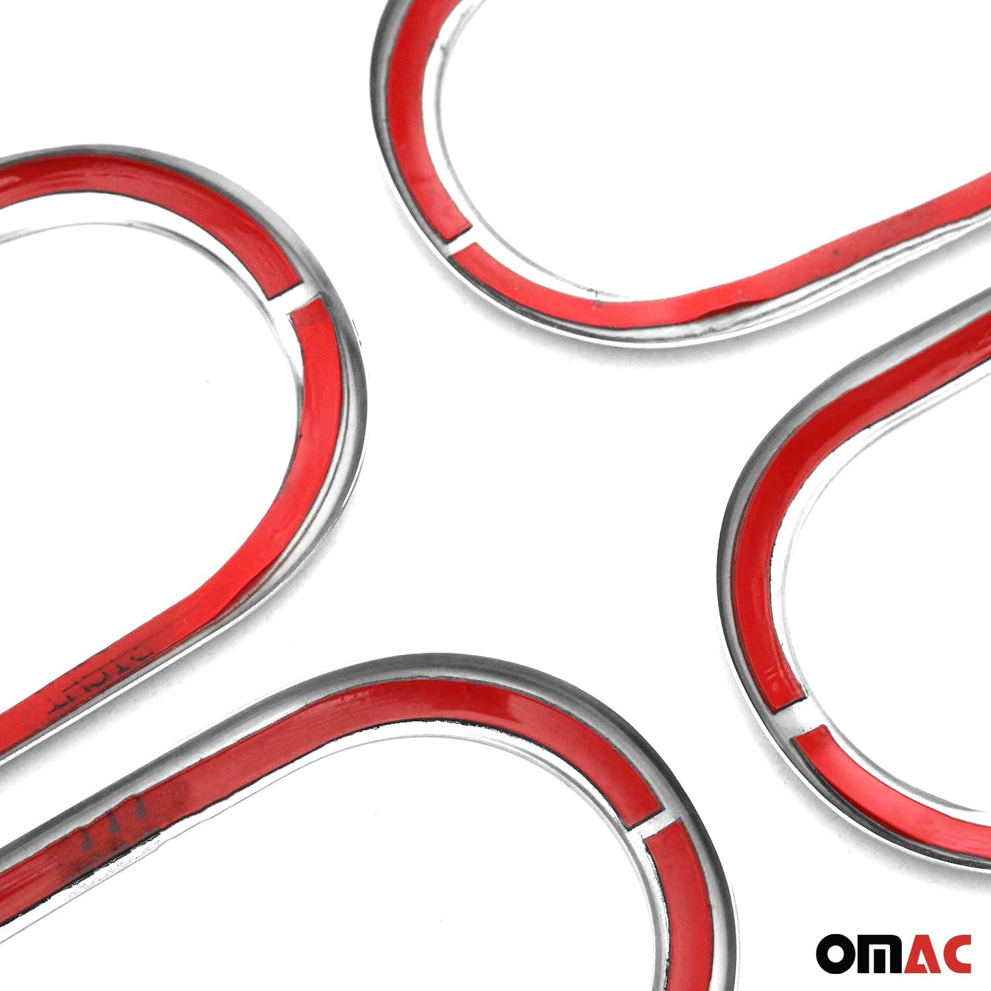 Ornamente cromate pentru mânerul ușii Dacia Duster 2010-2018, oțel inoxidabil, argintiu, set 4 piese