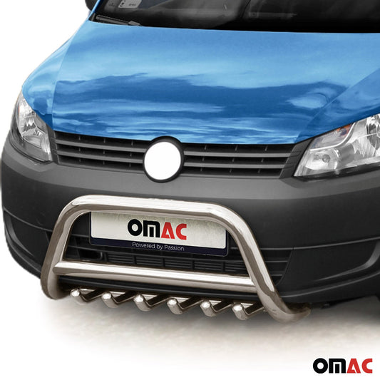 Bară de protecție/buton față pentru VW Caddy 2010-2018 cu omologare ABE (omologare de tip germană) oțel argintiu