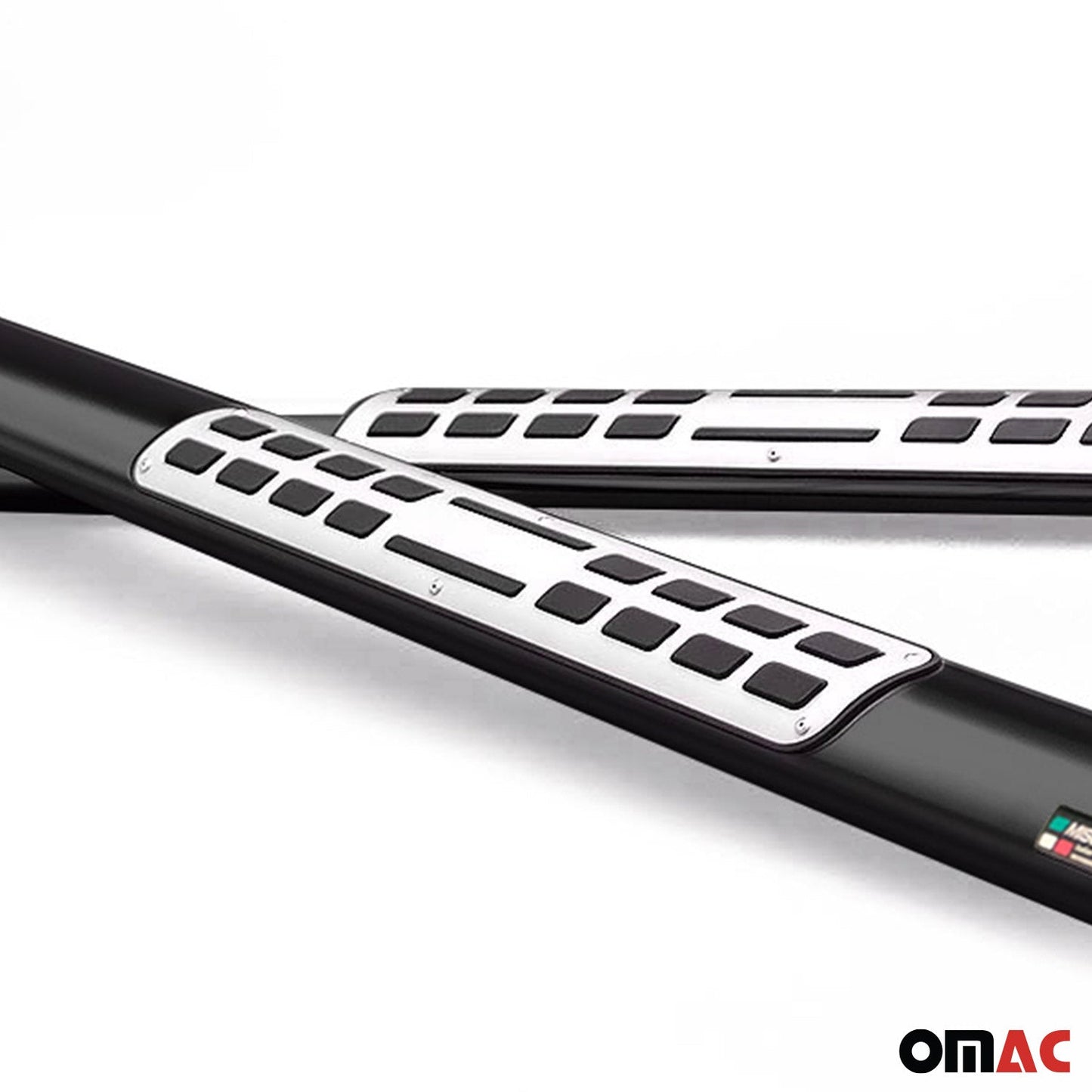 Praguri laterale din oțel inoxidabil Fiat 500X tip 334, 2015-2024, negru