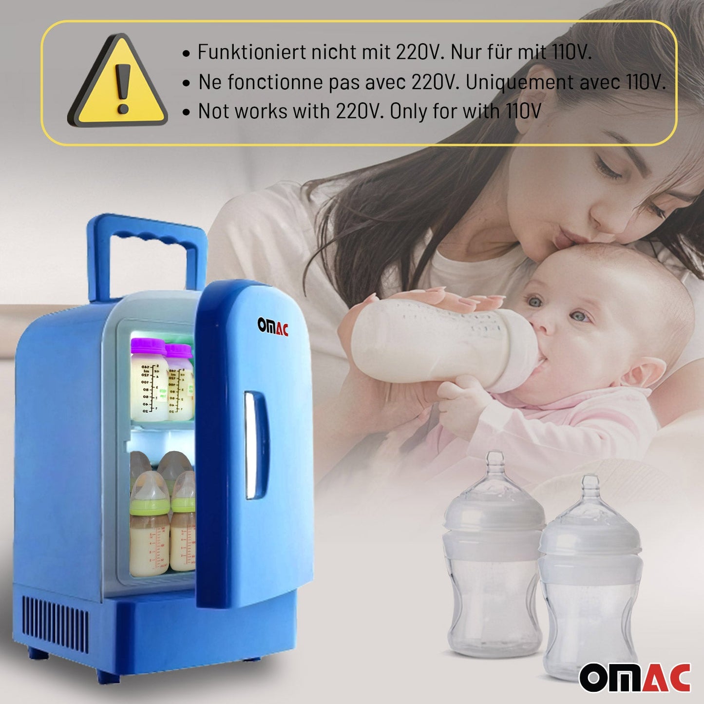 Mini Kühlschrank 4 Liter Kühler & Wärmer 12V DC Portable für Auto