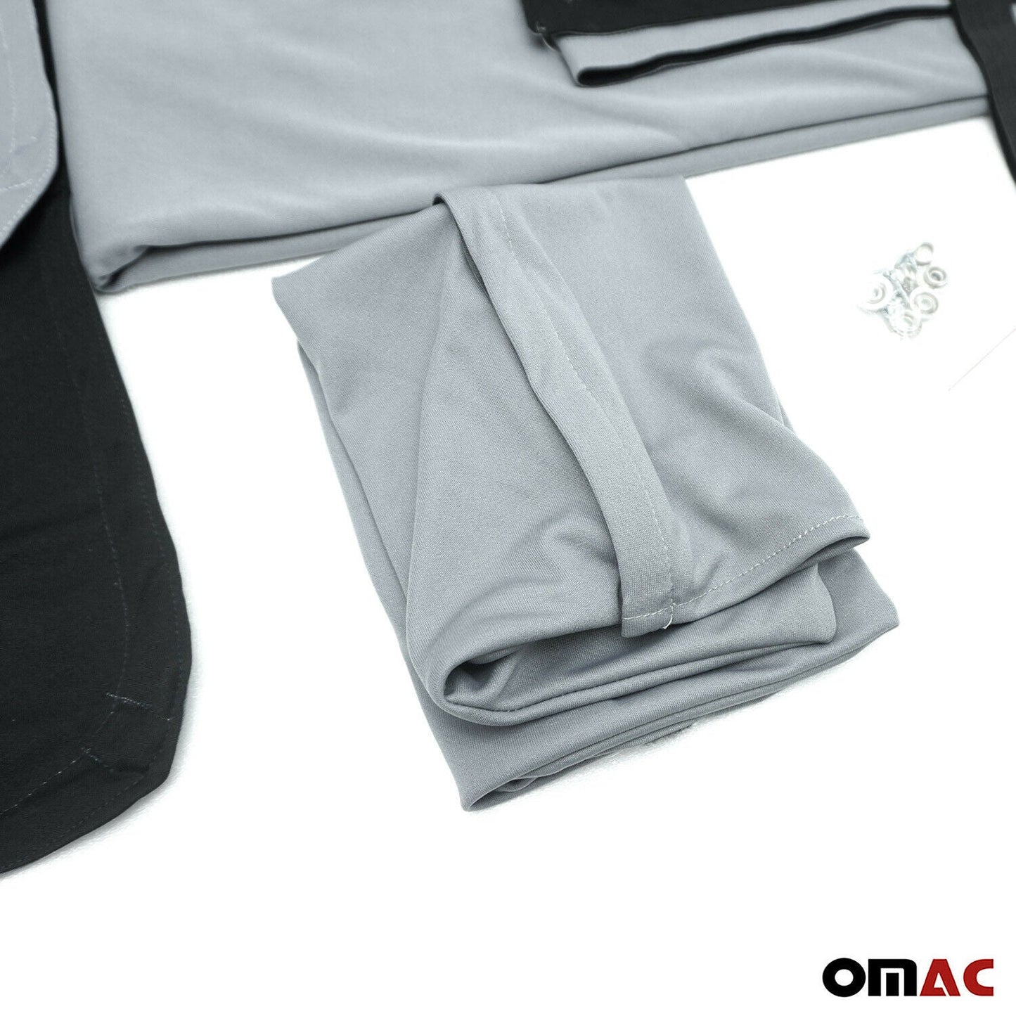 Frontscheibe Gardinen Maß Vorhänge für Citroen Jumper 2006-2025 Grau Schwarz 3x