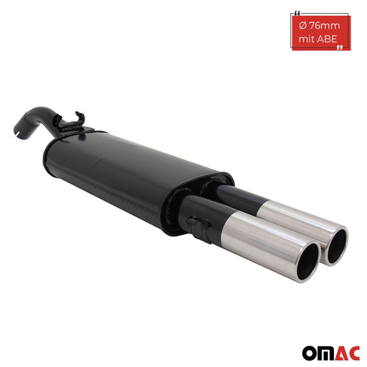 Novus Sportauspuff für VW Golf 2 19E 2x76mm Endschalldämpfer mit ABE