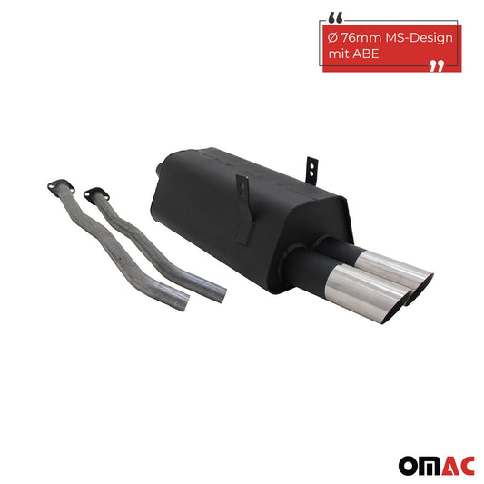 Novus Sportauspuff für BMW 3er E36 325i 2x76 MS-Design Endschalldämpfer mit ABE