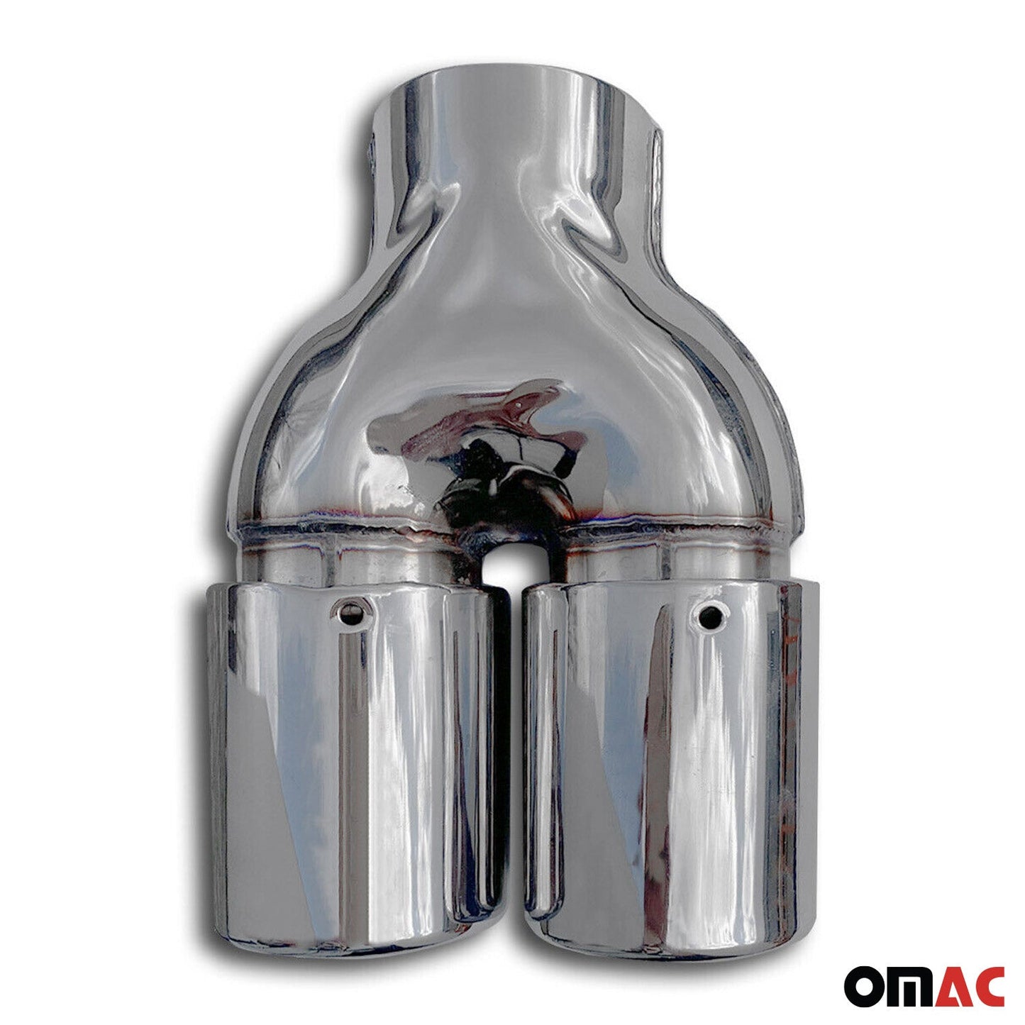 Auspuffblende Endrohr für Renault Clio 2012-2019 Edelstahl Chrom 2tlg