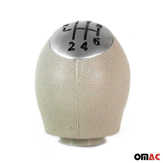 Schaltknopf Schaltknauf für Renault Fluence 2010-2025 6 gang Kunstleder Beige