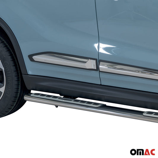 Praguri/praguri laterale din oțel inoxidabil pentru Suzuki Vitara 2019-2025, argintii