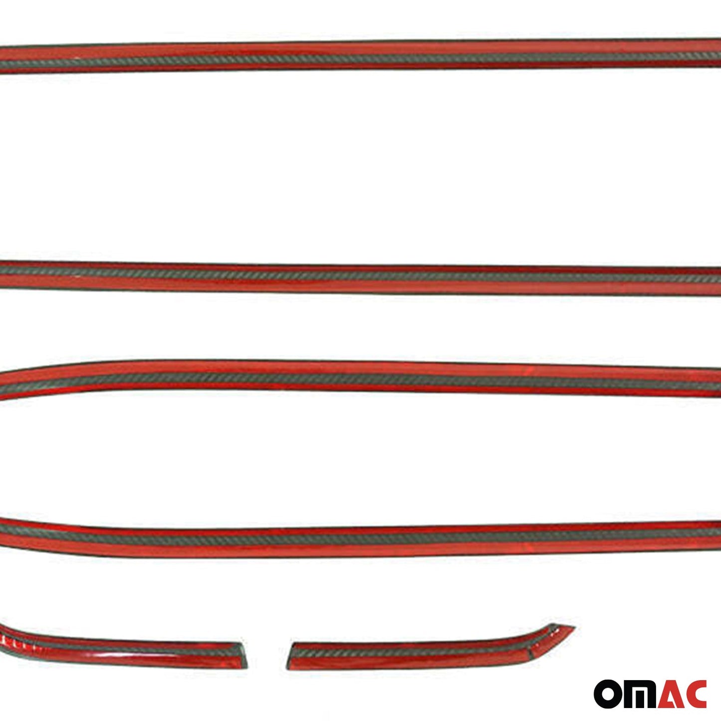 Benzi decorative pentru geamuri Jeep Renegade 2014-2024, oțel inoxidabil cromat, 6 bucăți