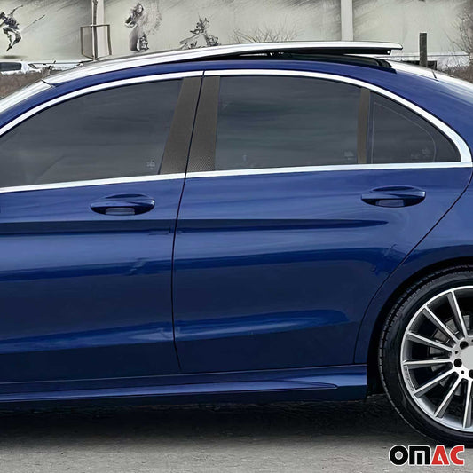 B-Säule Türsäulen Verkleidung für Mercedes C Klasse W205 2014-2021 Chrom