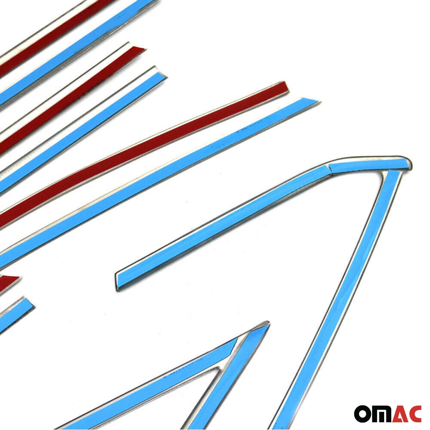 Ornamente/ramuri pentru geamuri Ford Focus 2011-2018 sedan, oțel inoxidabil, 12 buc.