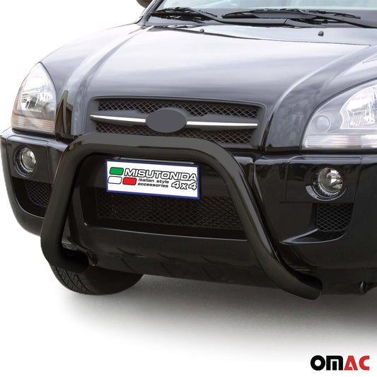 Bară de protecție/buton față pentru Hyundai Tucson 2004-2009, ø76mm, oțel, negru