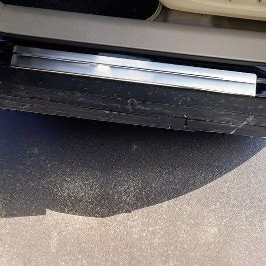 Ornamente prag uși pentru Nissan Juke 2010-2025, oțel inoxidabil, argintiu, set 2 piese