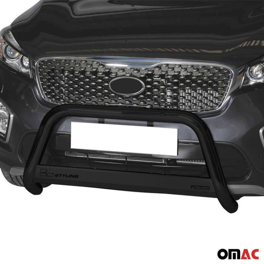 Bară de protecție/buton față pentru Kia Sorento 2014-2017, oțel negru, ø63mm