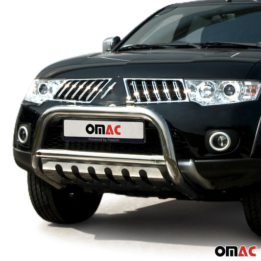 Bară de protecție/buton față pentru Mitsubishi L200 2006-2009, omologată ABE, oțel inoxidabil, argintiu