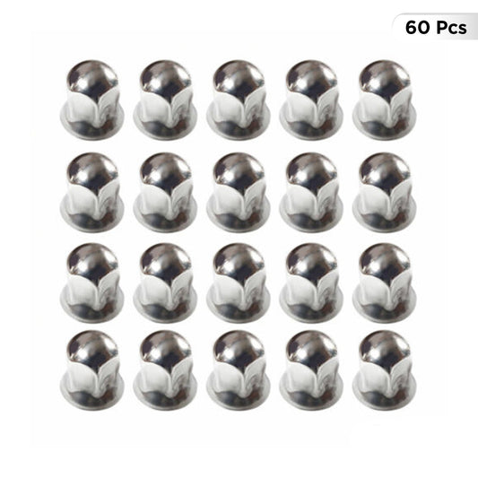 60x Glänzend Chrom Radmutterkappen Schutz Ø33mm für hohe Schrauben / LKW