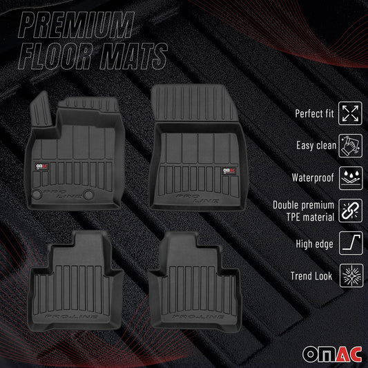 Covorașe auto Nissan Qashqai 2021-2025, TPE, negre, 4 buc.