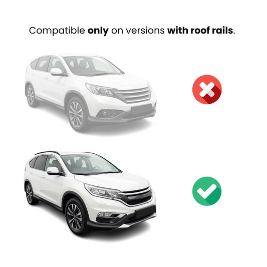 Dachträger Grundtäger für Honda CR-V mk4 2012-2016 75kg Stahl Silber 2 tlg