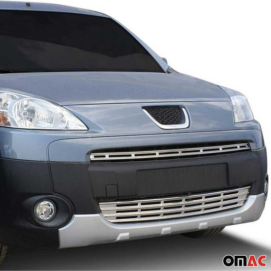 Benzi grilă radiator pentru Peugeot Partner Tepee 2008-2015, cromate, 2x