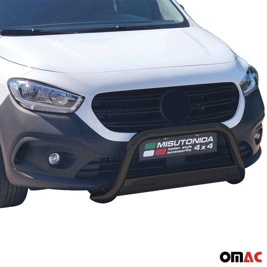 Bară de protecție/buton față pentru Mercedes Citan L2 2021-2025 ø63mm oțel negru