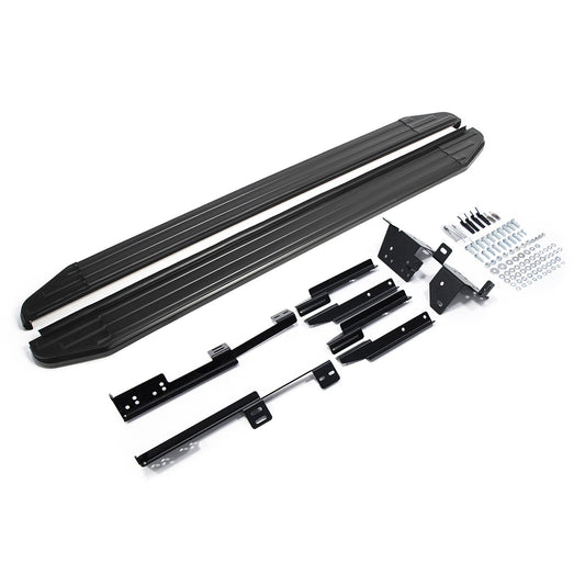 Trittbretter Seitenschweller für Nissan Qashqai 2013-2018 Alu Schwarz ABE