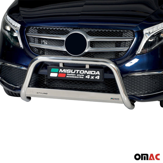 Bară de protecție/buton față pentru Mercedes Class 2020-2025, ø63mm, oțel, argintiu