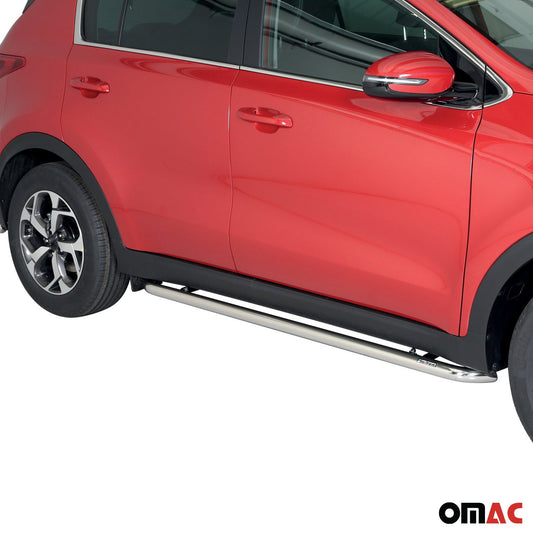 Praguri/praguri laterale din oțel pentru Kia Sportage 2016-2020, argintii