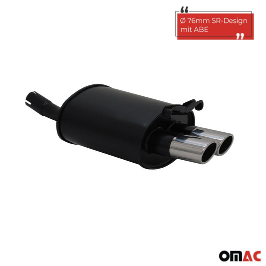 Evacuare sport Novus pentru Mercedes SLK R170 Tobă spate 2x76 SR-Design cu ABE