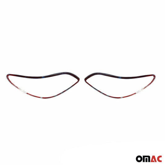 Listwy oświetleniowe tylne do Peugeota 206 1998-2009, chrom ABS srebrny, zestaw 2 szt.