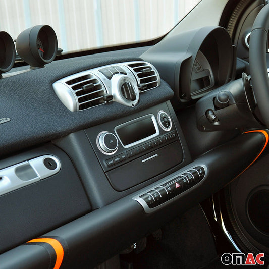 Schalterrahmen Blende für Smart ForTwo 451 2009-2014 Edelstahl Chrom 2tlg