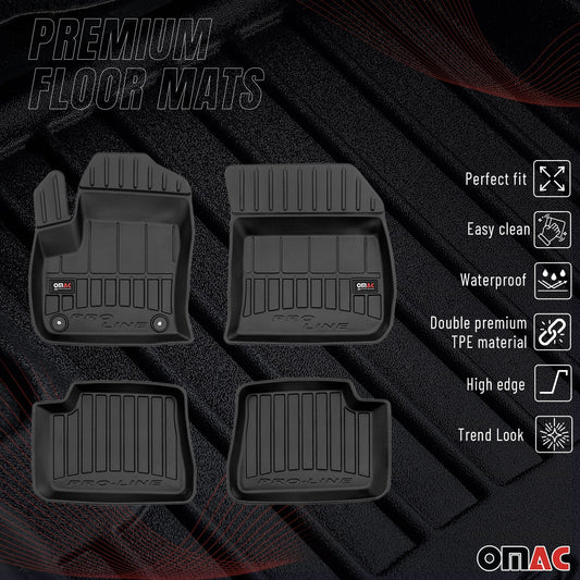 Covorașe auto TPE negre pentru DS 3 Crossback E-Tense 2018-2025, set 4 piese