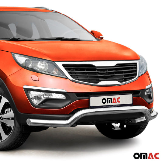 Bară de protecție față, bară de protecție față pentru Kia Sportage 2010-2015, oțel, omologat ABE, argintiu