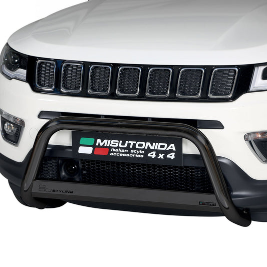Bară de protecție/buton față pentru Jeep Compass 2016-2021, ø63mm, oțel, negru