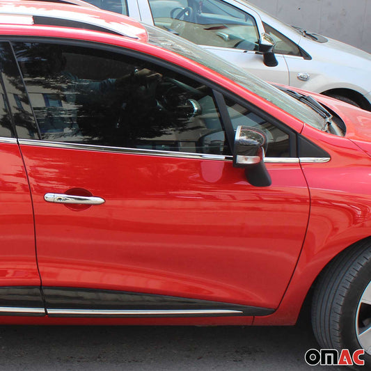 Benzi decorative pentru geamuri Renault Clio Grandtour 2012-2019, oțel inoxidabil, 8 bucăți
