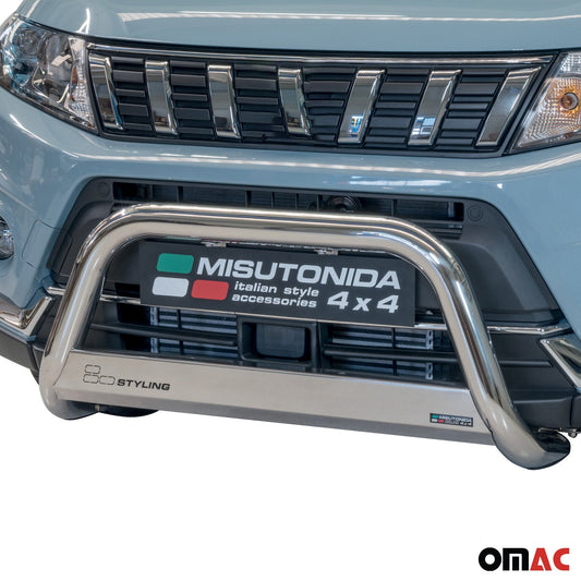 Frontbügel Frontschutzbügel für Suzuki Vitara 2019-2025 ø63mm Stahl Silber