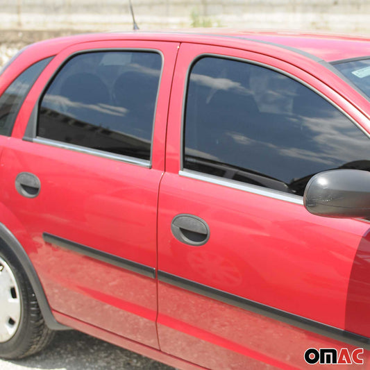Fensterleisten Zierleisten für Opel Corsa C 2000-2006 Edelstahl Chrom 4tlg
