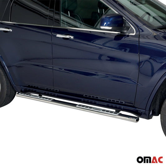 Stahl Seitenschweller Schwellerrohre für Jeep Grand Cherokee 2015-2021 Silber