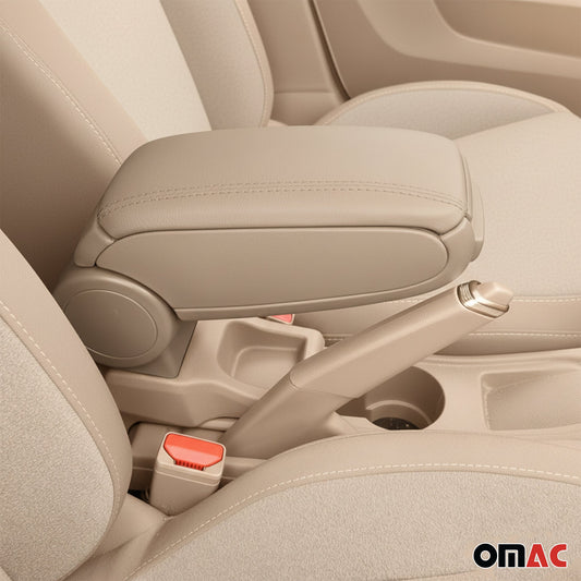 Mittelarmlehne Armlehne Mittelkonsole für Renault Megane 2002-09 PU-Leder Beige