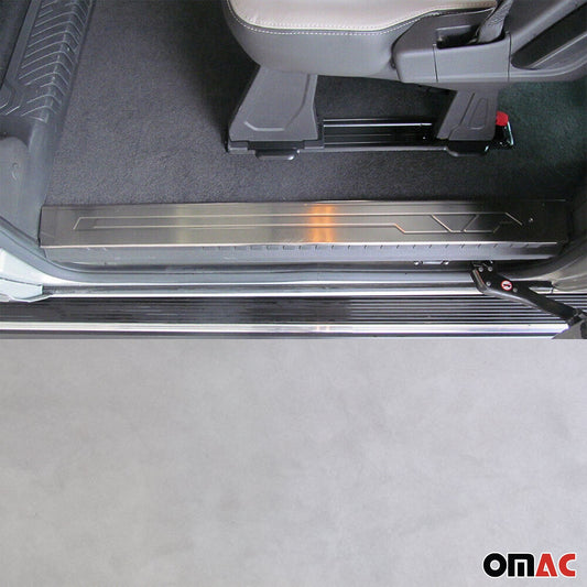 Ornamente prag uși pentru Ford Transit Tourneo Custom 2012-2024, cromate, 3x