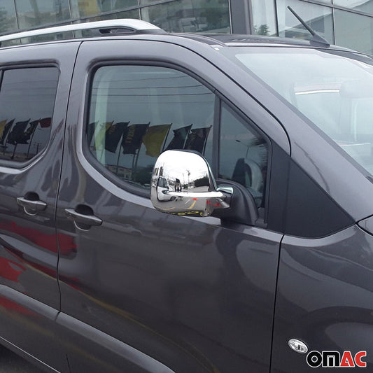 Spiegelkappen Spiegelabdeckung für Toyota Proace 2013-2016 Chrom ABS Silber 2tlg