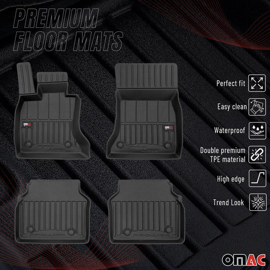 2009-2017 BMW 5er Gran Turismo F07 Fußmatten TPE Schwarz 4 tlg