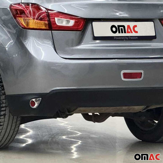 Ramă reflectorizantă spate pentru Mitsubishi ASX, cromată, ABS argintie, set 3 piese