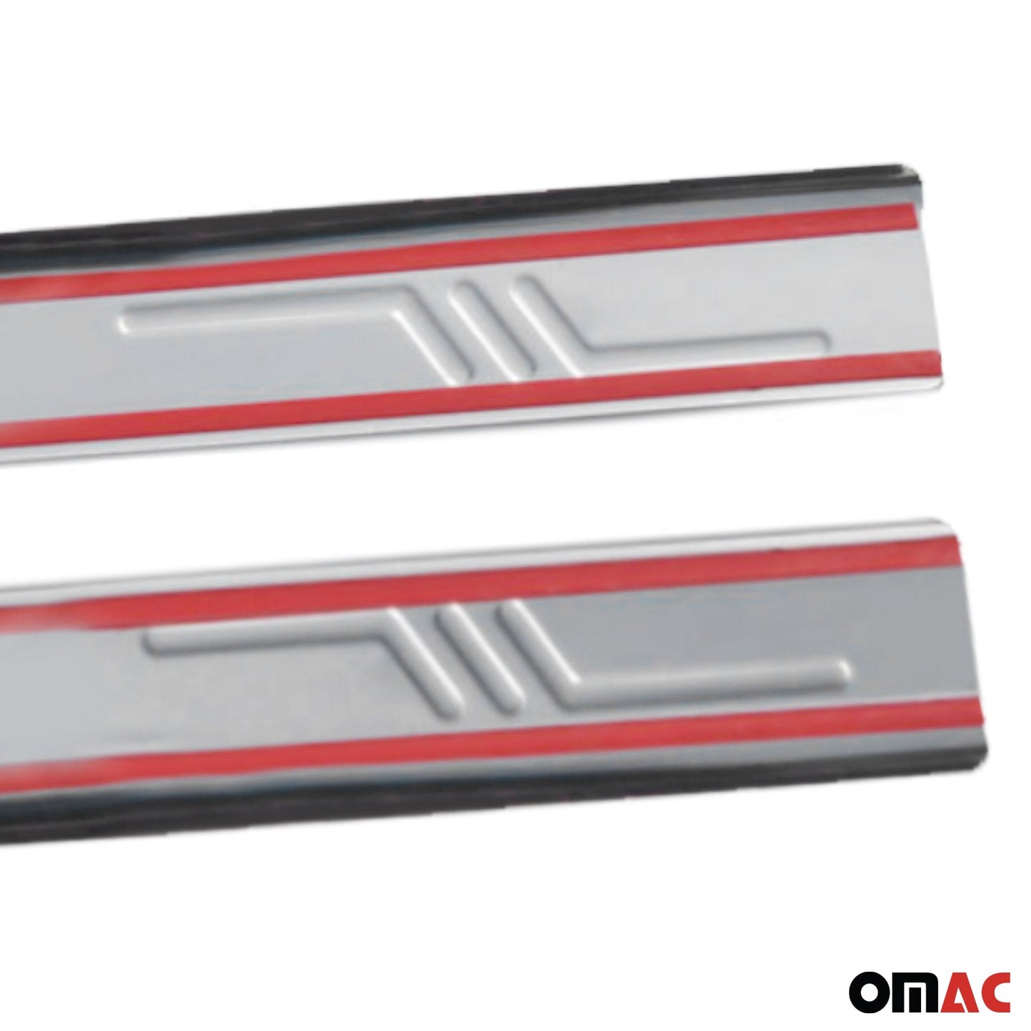 Ornamente prag uși pentru Citroen C1 2014-2024, oțel inoxidabil, argintiu, set 2 piese