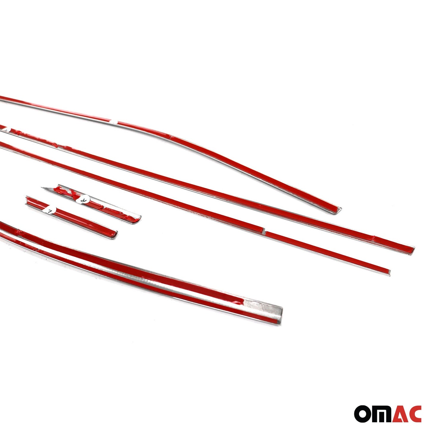 Benzi decorative pentru geamuri Seat Ibiza 2017-2025 hatchback 5 uși cromate, set 8 piese