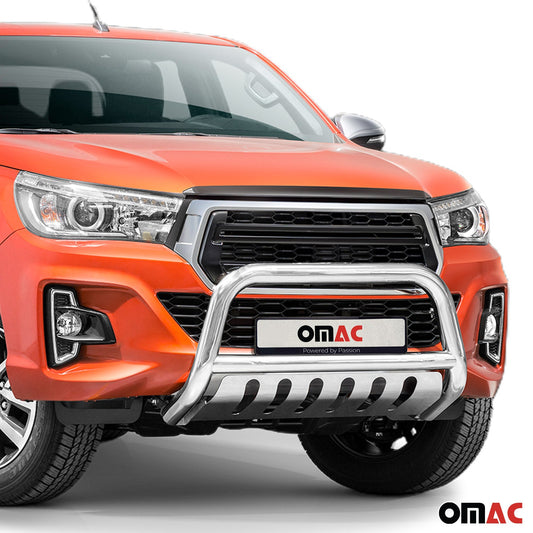 Bară de protecție/buton față pentru Toyota Hilux 2018-2022 cu ABE (omologare de tip germană) oțel inoxidabil argintiu