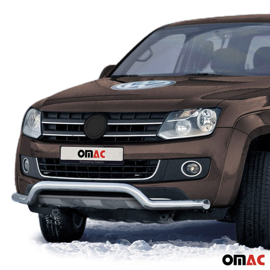 Bară de protecție față, bară de protecție față pentru VW Amarok 2009-2016 cu ABE (omologare de tip germană), oțel, argintiu