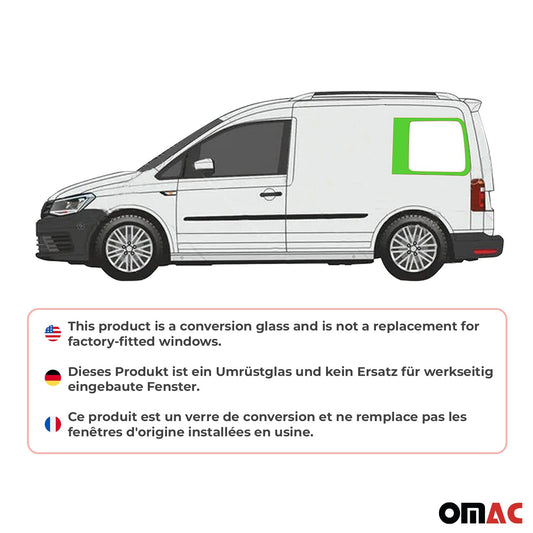 Seitenfenster Sicherheitsglas für VW Caddy 2003-2020 Hinten Fenster Links L1