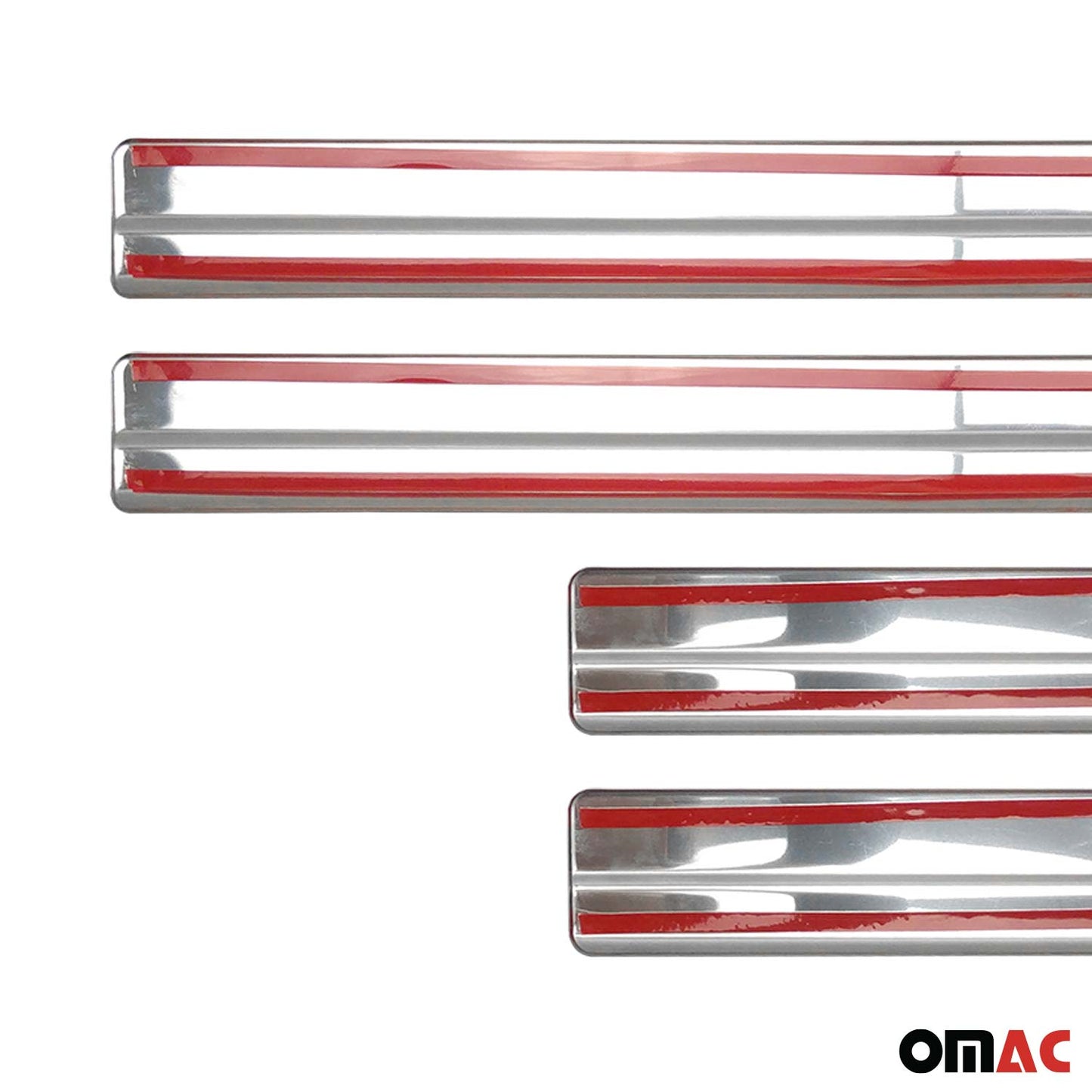 Ornamente prag uși pentru Ford Focus 2010-2018, oțel inoxidabil, argintiu, set 4 piese